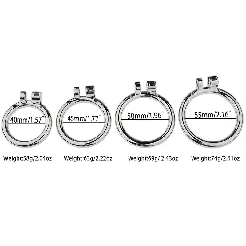 FLAT CHASTITY CAGE METAL MALE SMILEY