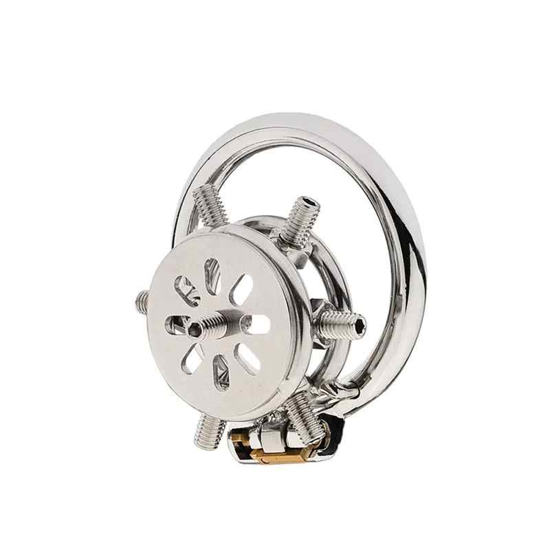 FLAT CHASTITY CAGE SPIKTED METAL