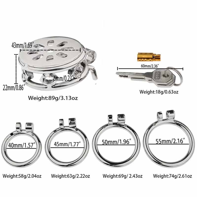FLAT CHASTITY CAGE SPIKTED METAL