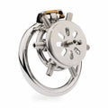 FLAT CHASTITY CAGE SPIKTED METAL