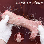 Dog Knot Silicone Cock Sleeve – Soft Penis Extender with Lock Ring for Enhanced Fit & Delay Support