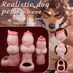 Dog Knot Silicone Cock Sleeve – Soft Penis Extender with Lock Ring for Enhanced Fit & Delay Support