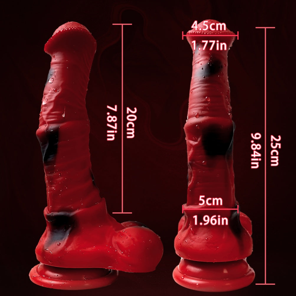 Domlust Stallion — Horse Cock Dildo in Dual Density Silicone | S / M / L Fantasy Monster Sex Toy