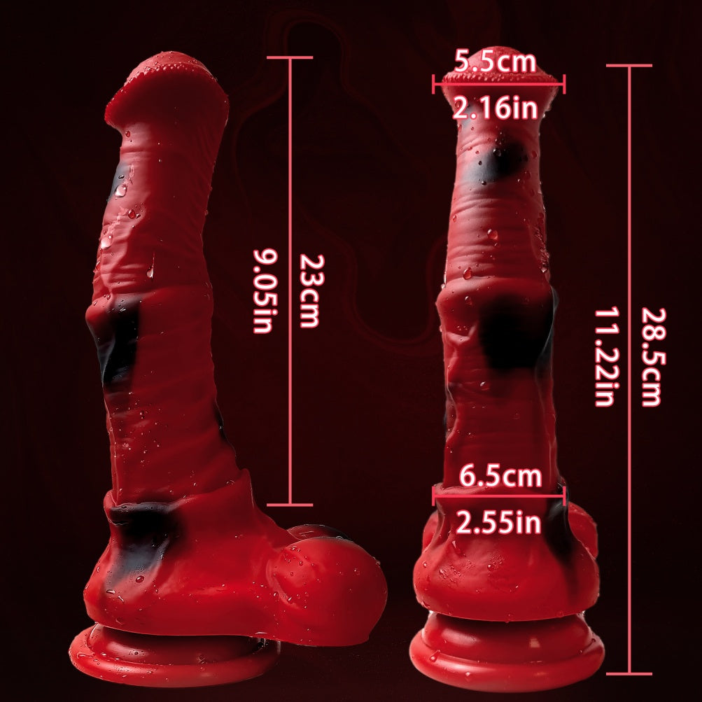 Domlust Stallion — Horse Cock Dildo in Dual Density Silicone | S / M / L Fantasy Monster Sex Toy