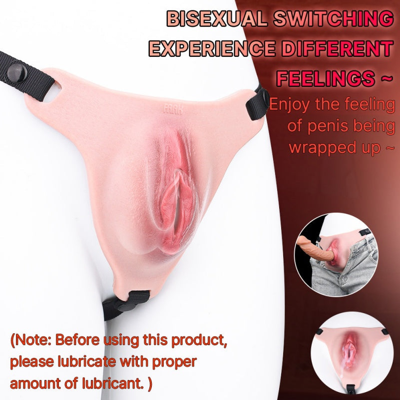 Pink Silicone Strap-On Fantasy Realistic Fake Vagina – Exclusive Wearable Pussy Pants