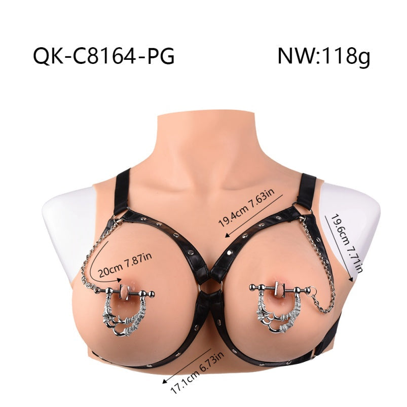 Strap On Metal Nipple Clamps - Breeding Kink Bettie Bondage Porn BDSM Female Sex Toys
