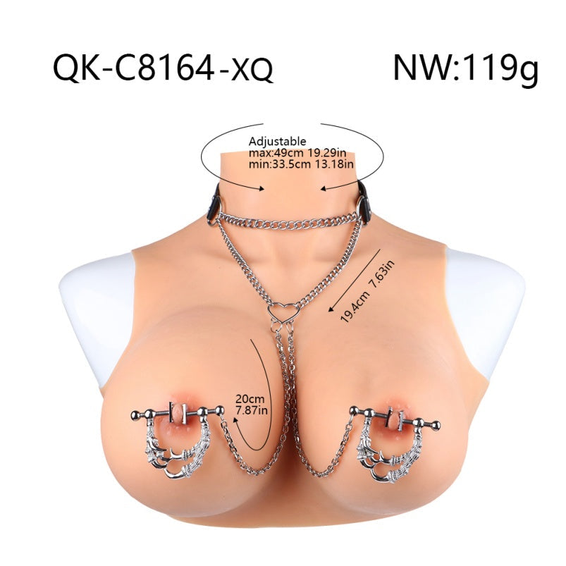 Strap On Metal Nipple Clamps - Breeding Kink Bettie Bondage Porn BDSM Female Sex Toys