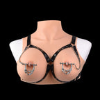 Strap On Metal Nipple Clamps - Breeding Kink Bettie Bondage Porn BDSM Female Sex Toys