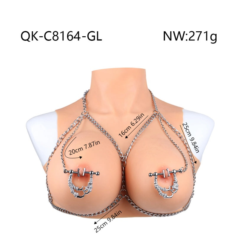 Strap On Metal Nipple Clamps - Breeding Kink Bettie Bondage Porn BDSM Female Sex Toys