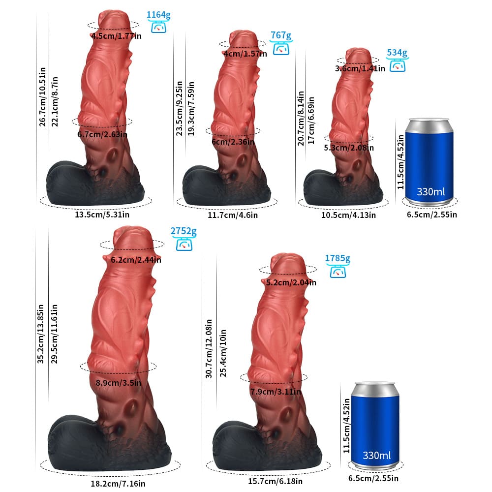Muscle - Monster Dildo - Beast Dildo - 5 Sizes