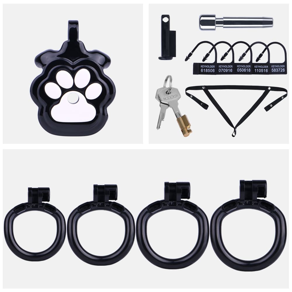 Felis-Cat-Paw-Resin-Male-Chastity-Cage