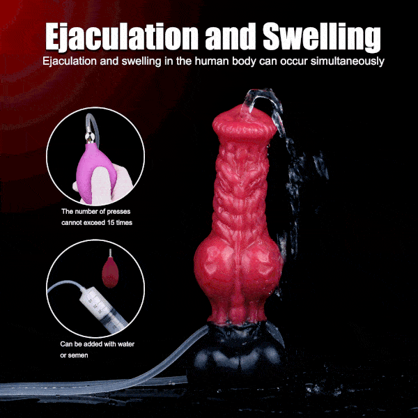 Fenrix 8 Inch Squirting Wolf Dildo with Inflatable Knot