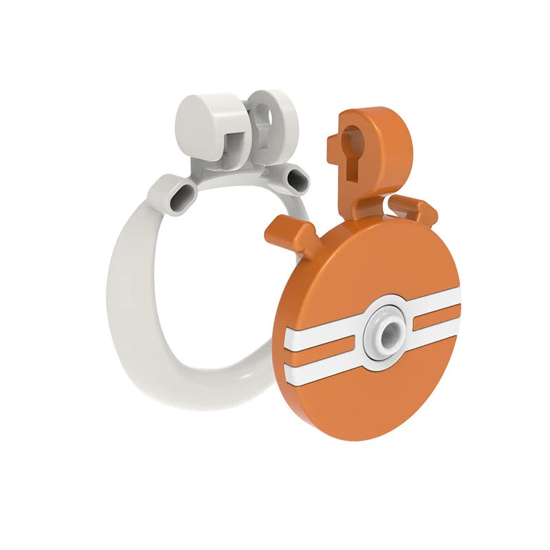 Capture Ball Flat Chastity Cage – Portable Resin Male Chastity Device with Secure Lock