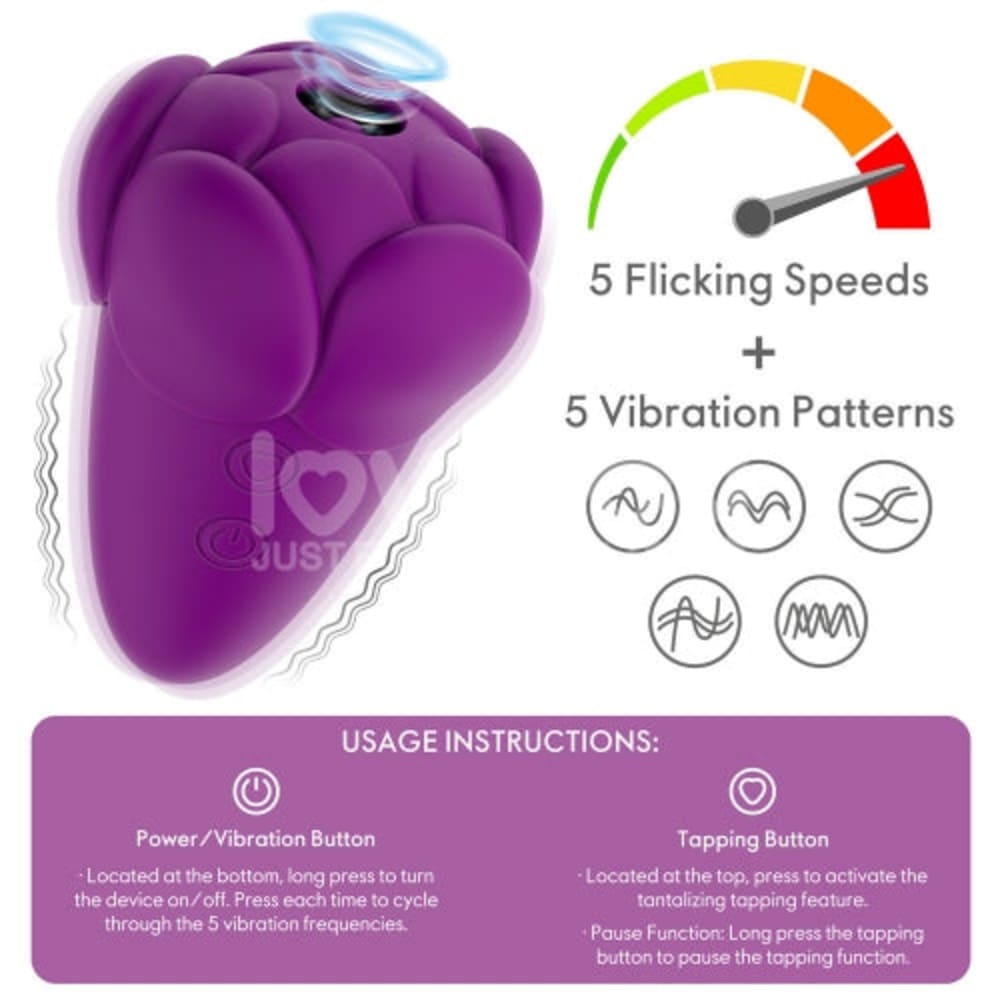 Flicker-Rose-Oral-Simulation-Vibrator-Tapping-Clitoral-Vibrator