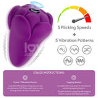 Flicker-Rose-Oral-Simulation-Vibrator-Tapping-Clitoral-Vibrator