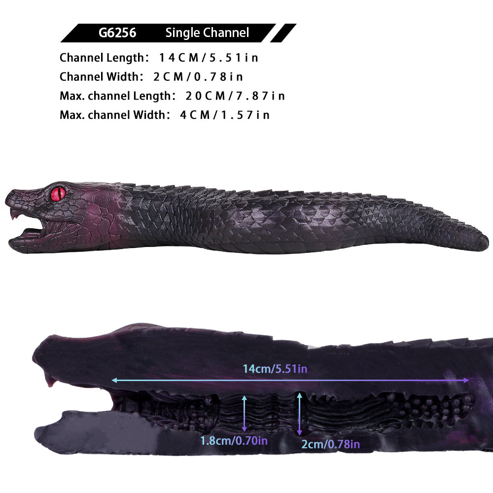 Domlust Serpent Pocket Pussy — Black Snake Fantasy Masturbator for Beast Fetish Play