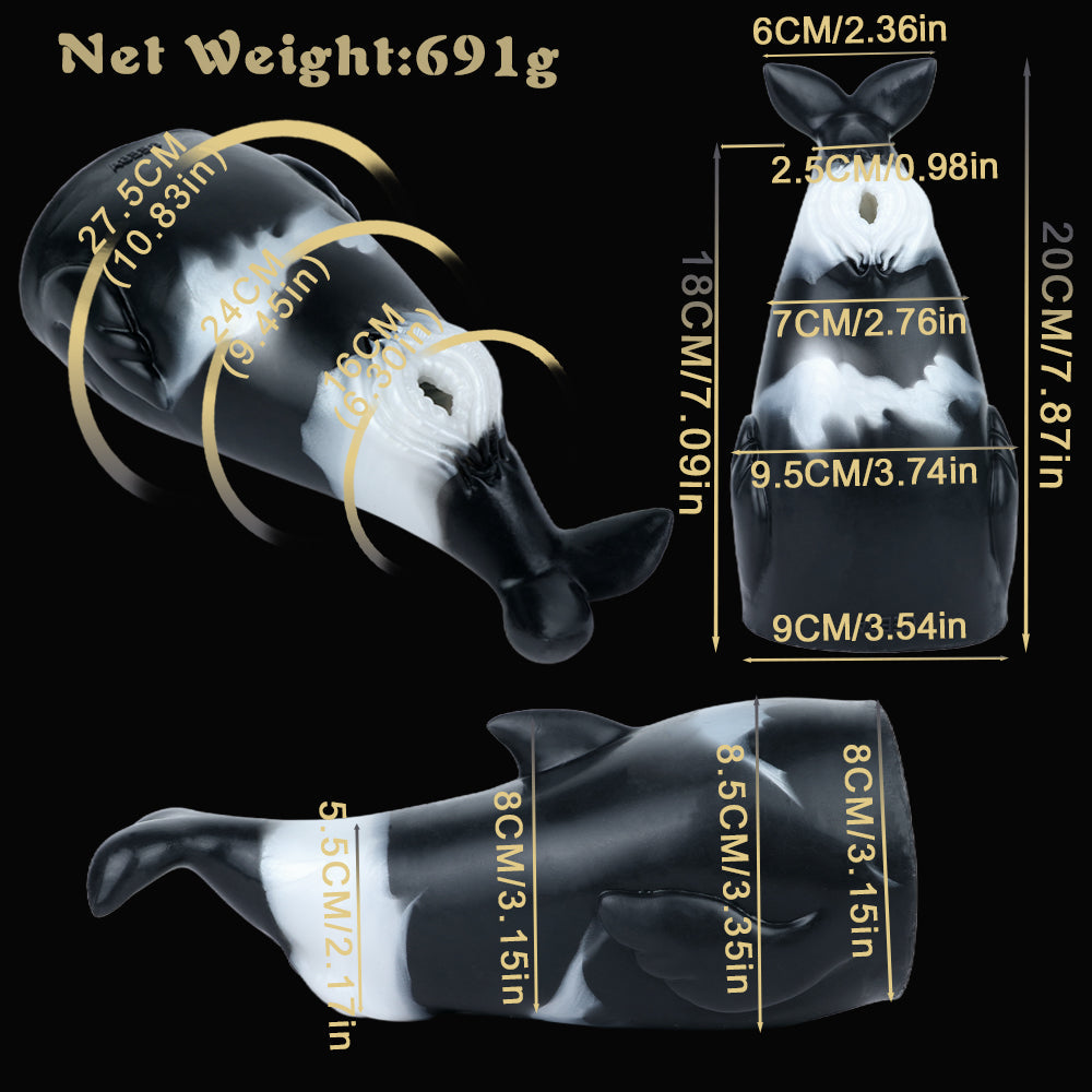 Realistic Whale Pocket Pussy Masturbation Cup - Marine Animal Vaginal Blowjob Sex Toys for Men