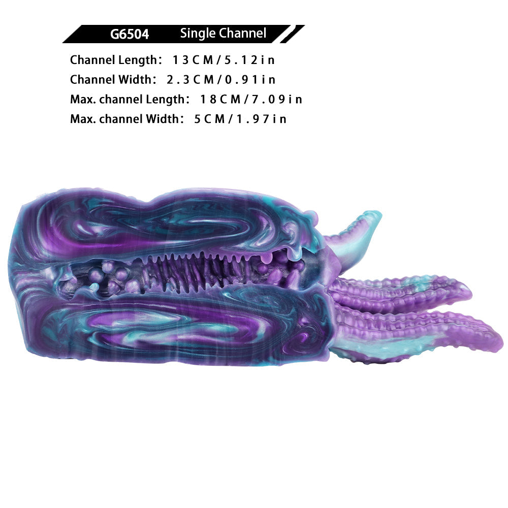 Nautilus Tentacle Pocket Pussy – 3-in-1 Silicone Masturbator with Anal Plug & Tentacle Dildo | Domlust