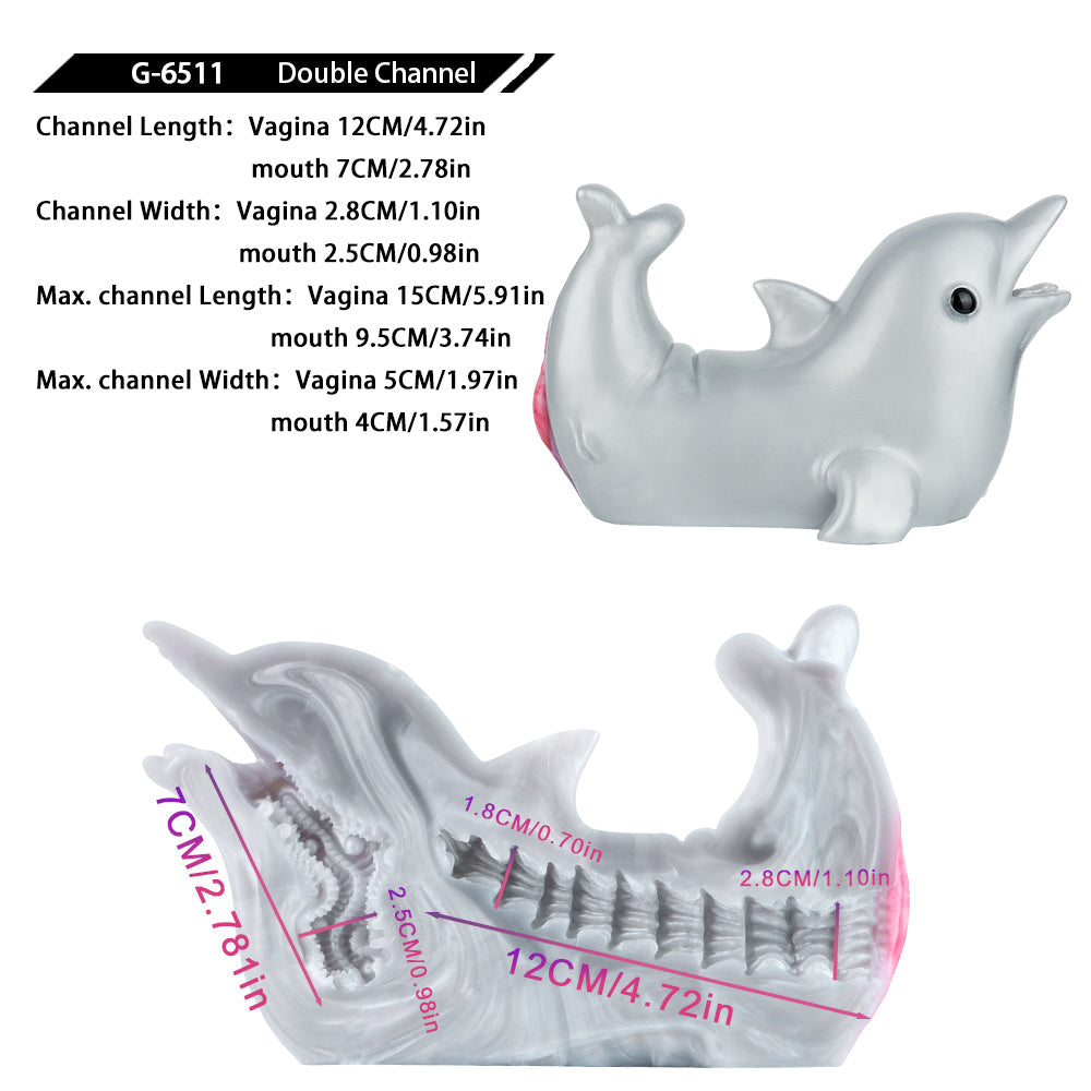 Dolphin Silicone Mini Sex Doll - Realistic Cute Pocket Pussy for Men Masturbation