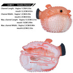 Pearl Puffer Pocket Pussy – Dual-Channel Animal Fantasy Masturbator in Platinum Silicone