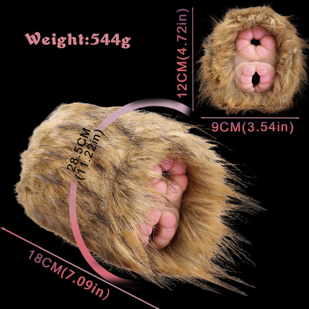 Monkey Pussy Pocket Animal Masturbator - Dual Vaginal Penis Masturbation Furry Sex Toy for Men