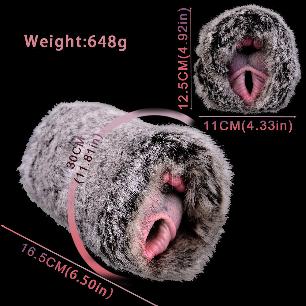 Furry Animal Pocket Pussy | Dual-Opening Fantasy Masturbation Cup with Vibrator Slot — Domlust