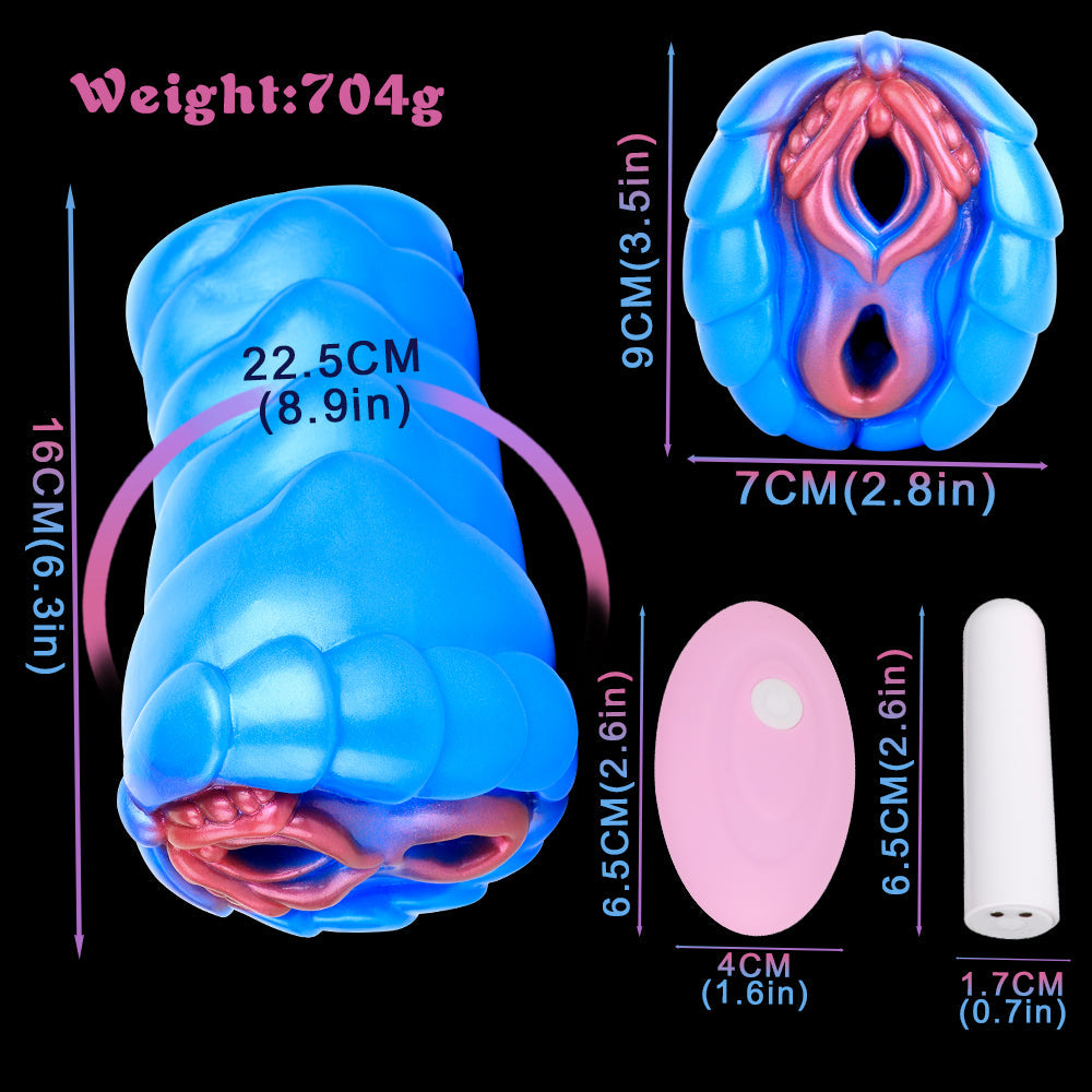 Fantasy Beast Dual Pocket Pussy – Vibrating Bullet Dual Vaginal Masturbator | Domlust