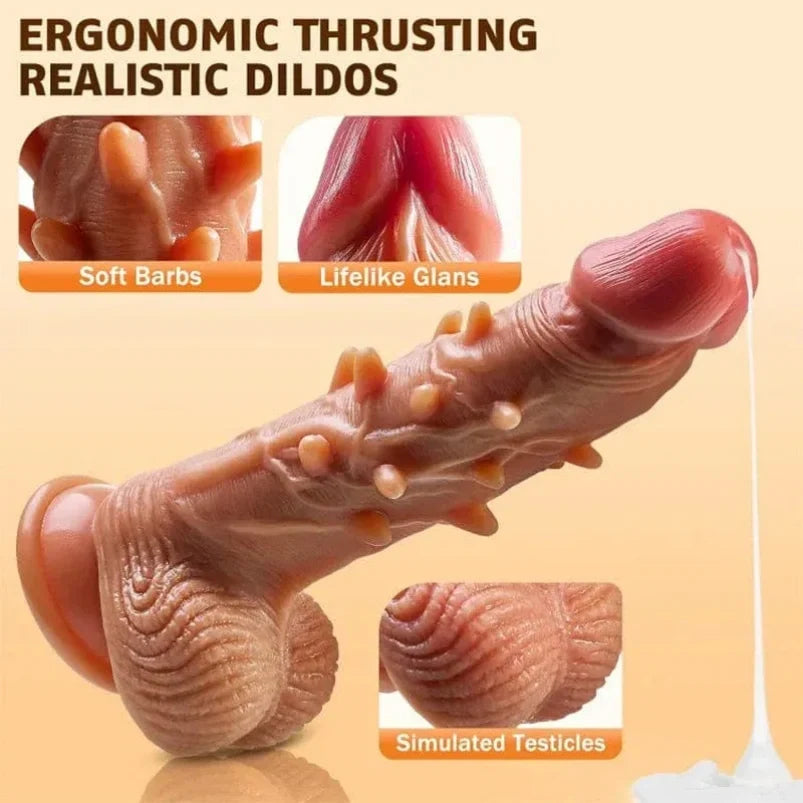 Apex Predator – Auto-Thrusting Vibrating Dildo, Spiked Texture, A/G/C-Spot | Domlust