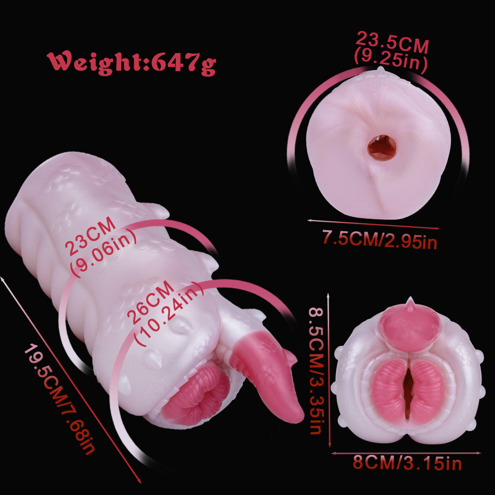 Fantasy Alien Pussy Pocket Masturbator - Silicone Tongue Vaginal Penis Beast Sex for Men