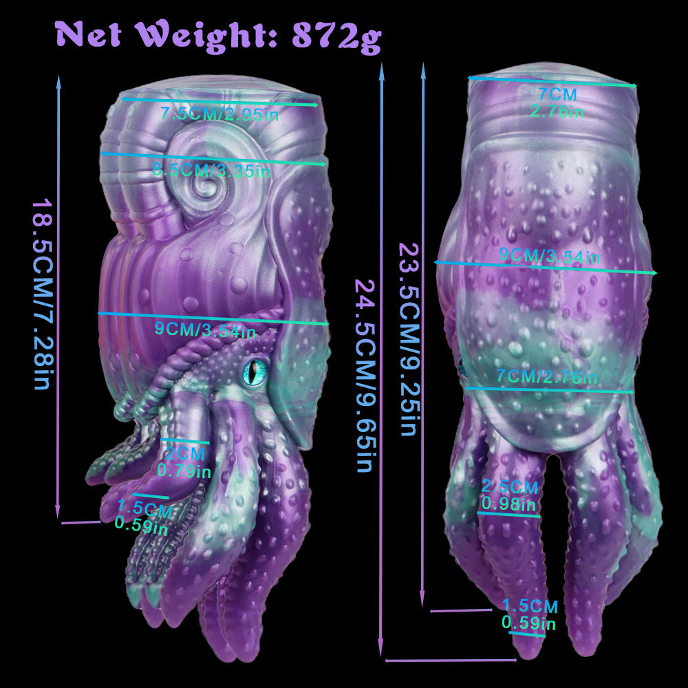 Nautilus Tentacle Pocket Pussy – 3-in-1 Silicone Masturbator with Anal Plug & Tentacle Dildo | Domlust