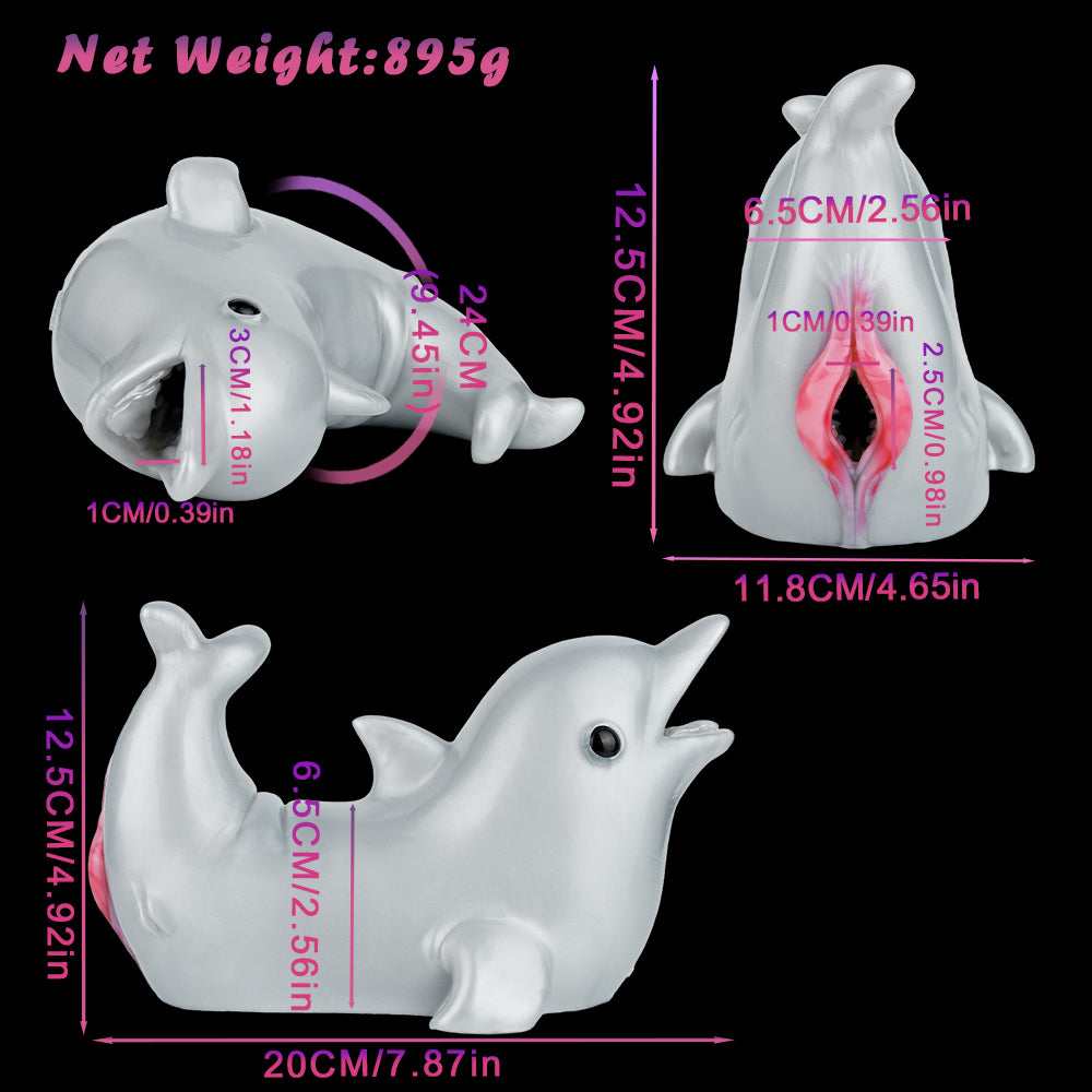 Dolphin Silicone Mini Sex Doll - Realistic Cute Pocket Pussy for Men Masturbation