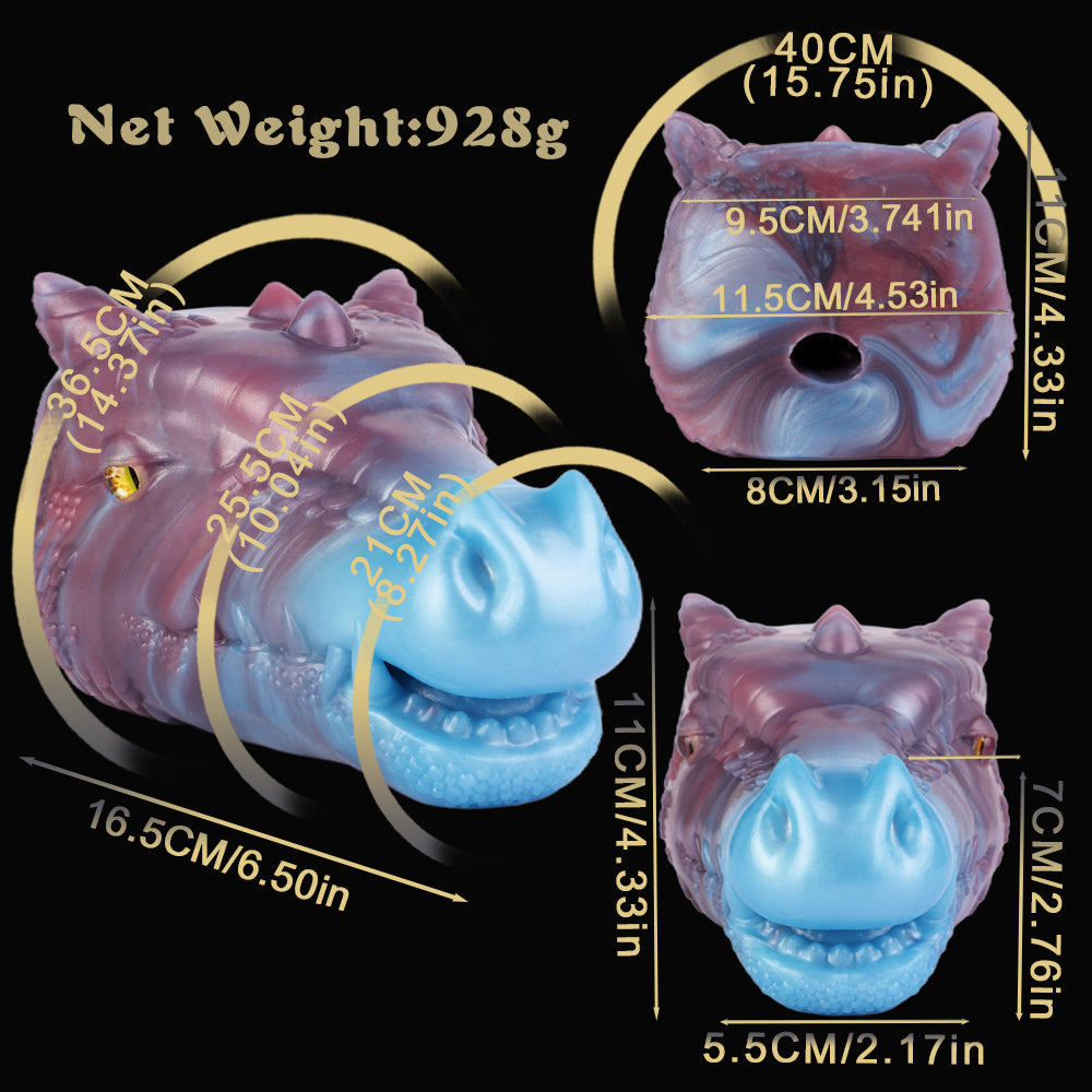 Fantasy Dragon 2-in-1 Pocket Pussy – Oral & Vaginal Silicone Masturbator | Domlust Beast Sex