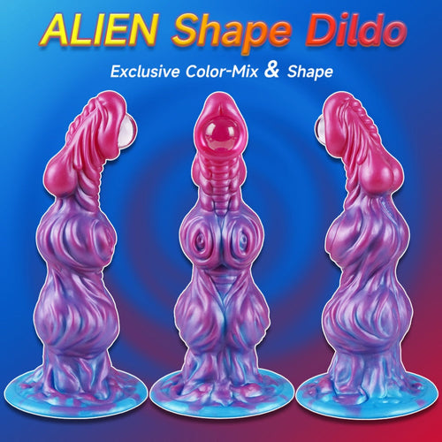 Alien Fantasy Knot Dildo | Dual-Knot Beaded Silicone – Domlust