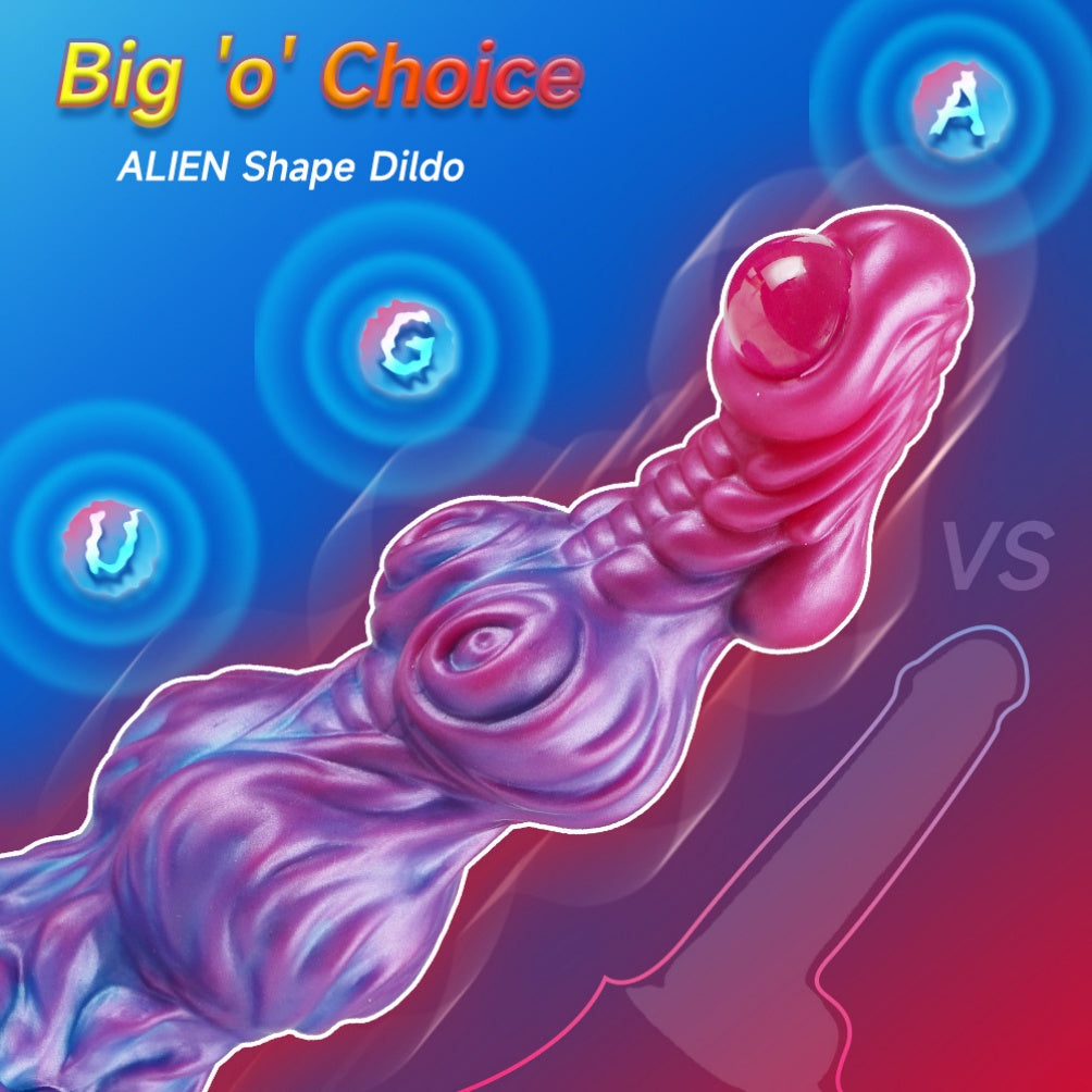 Alien Fantasy Knot Dildo | Dual-Knot Beaded Silicone – Domlust