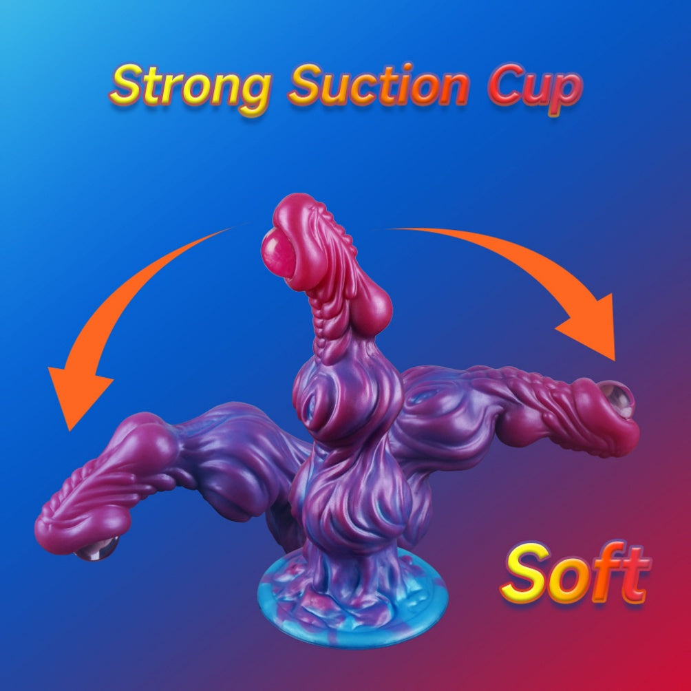 Alien Fantasy Knot Dildo | Dual-Knot Beaded Silicone – Domlust