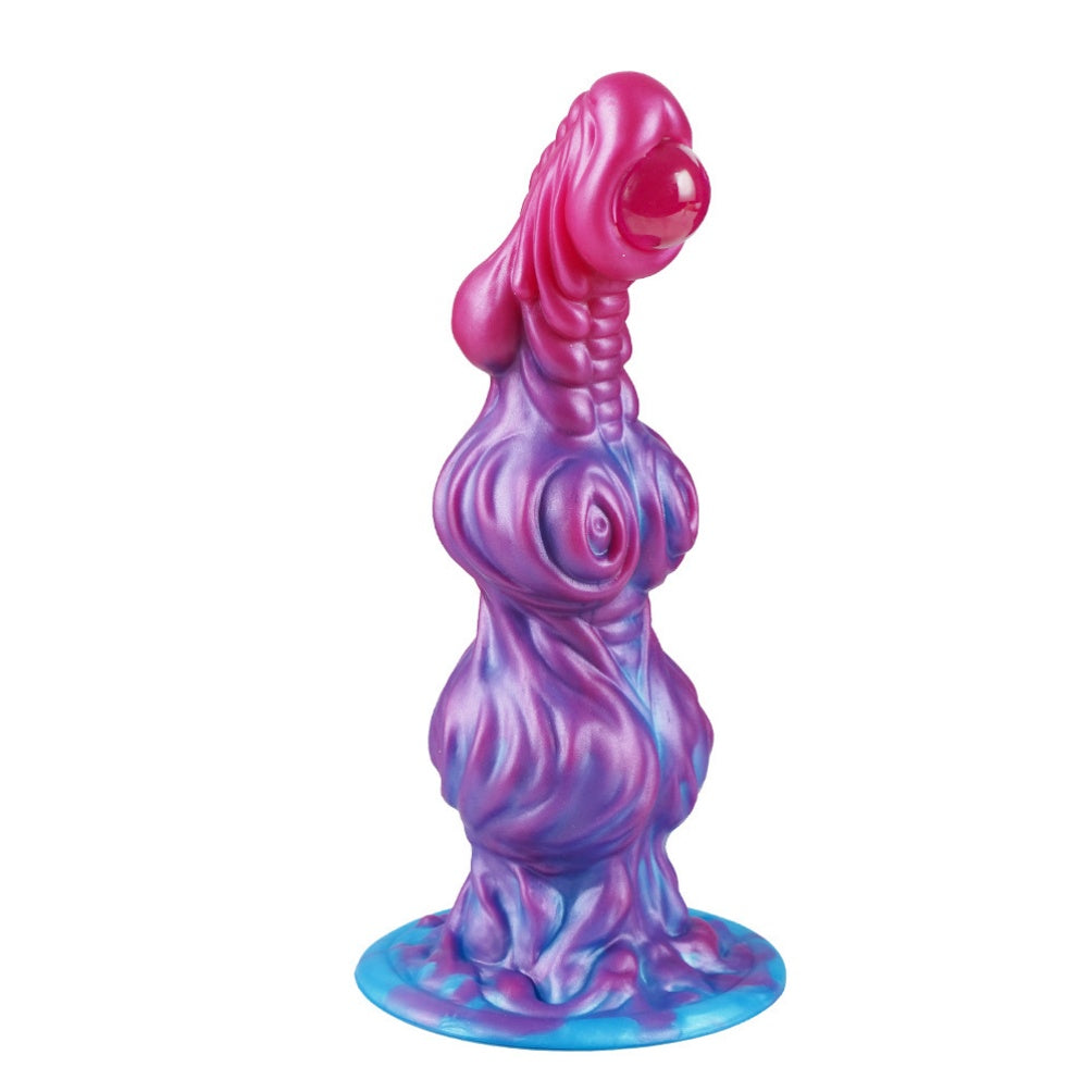 Alien Fantasy Knot Dildo | Dual-Knot Beaded Silicone – Domlust
