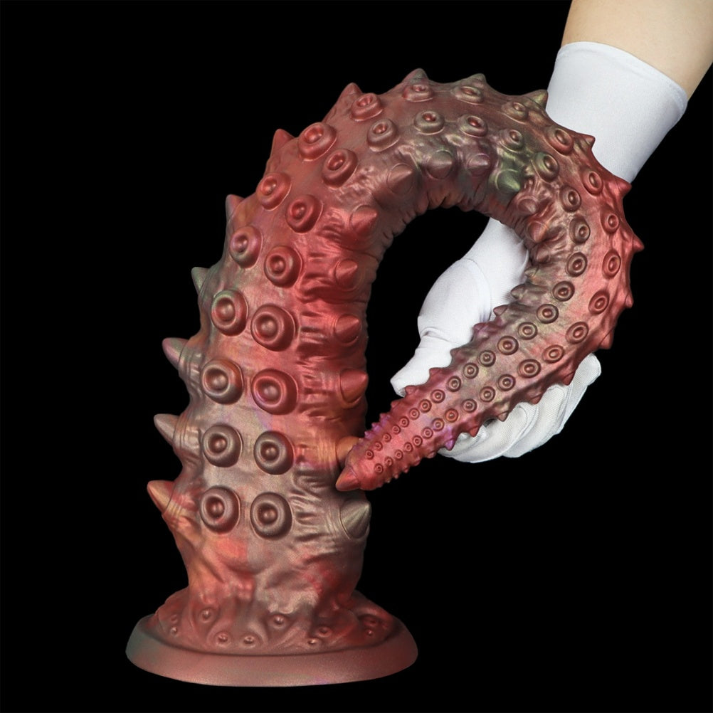 Domlust Tentacle Dildo – Platinum Silicone Fantasy Octopus Dildo with Suction Cup | Deep Vaginal & Anal Fetish