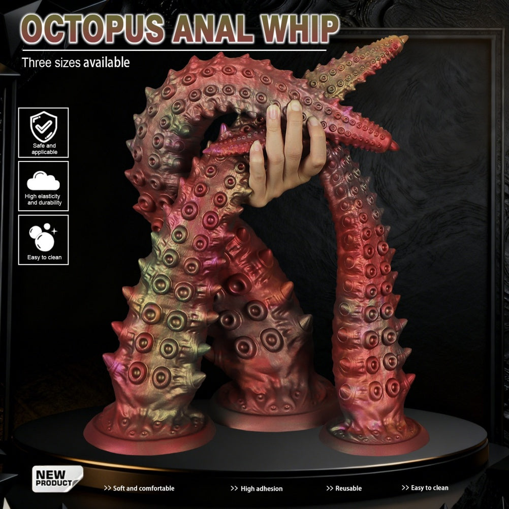 Domlust Tentacle Dildo – Platinum Silicone Fantasy Octopus Dildo with Suction Cup | Deep Vaginal & Anal Fetish