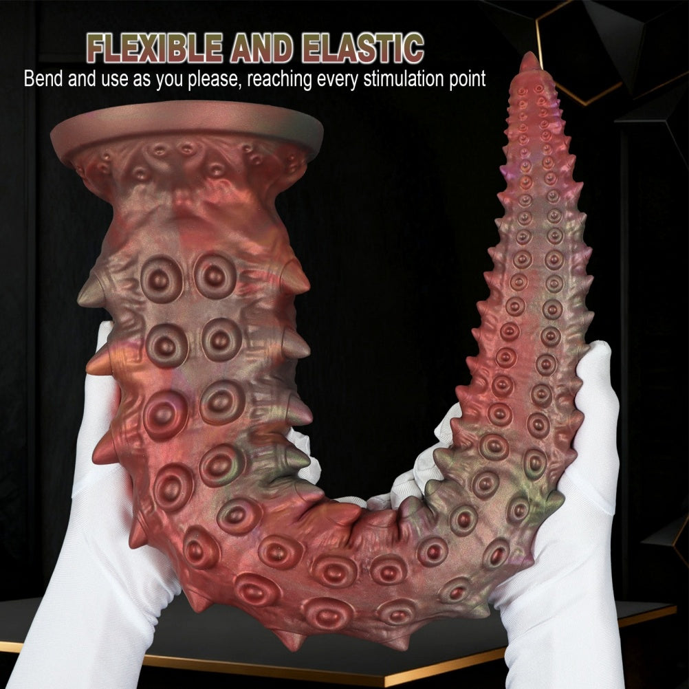 Domlust Tentacle Dildo – Platinum Silicone Fantasy Octopus Dildo with Suction Cup | Deep Vaginal & Anal Fetish