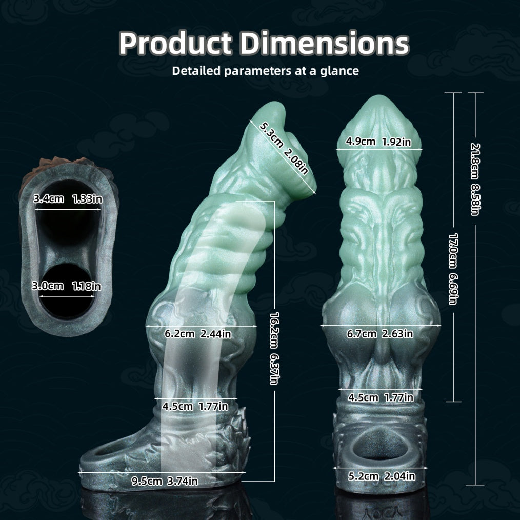 Fantasy Silicone 8.58 Inch Penis Sleeve – Delay & Enhanced Erection Male Wearable Sex Toy