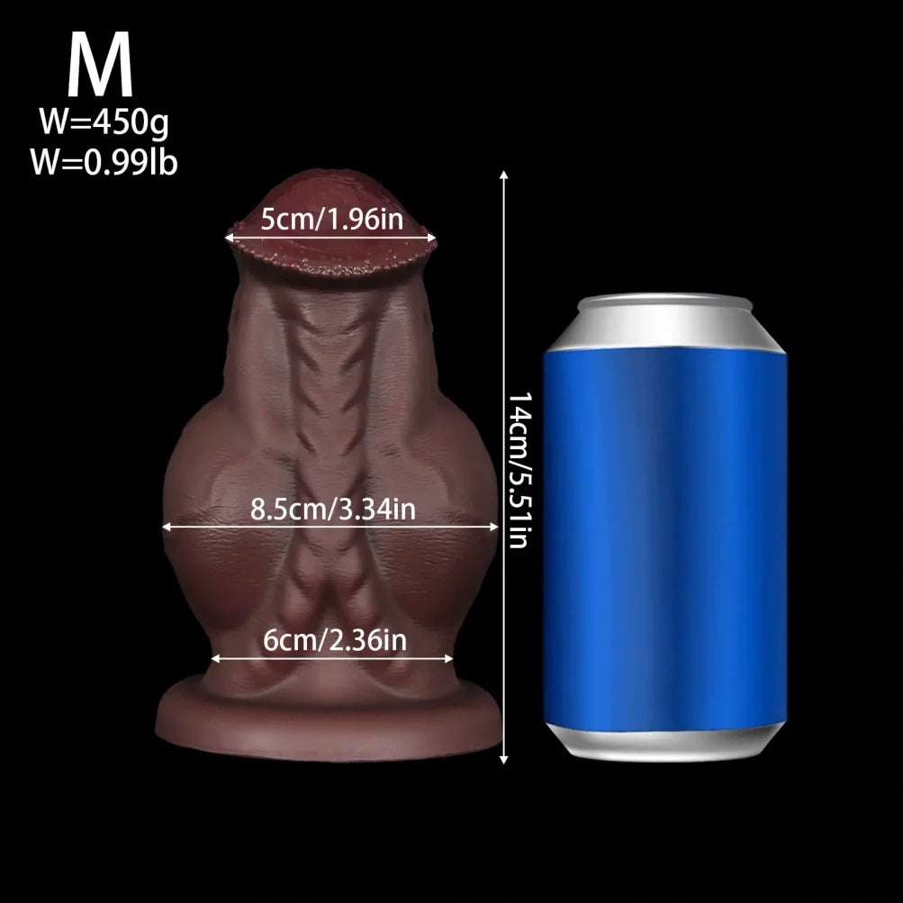 Knotted Fist Dildo – Platinum Silicone Huge Knot Dildo for Heavy Fetish & Size Play | Domlust