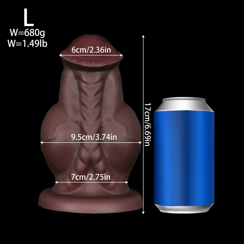 Knotted Fist Dildo – Platinum Silicone Huge Knot Dildo for Heavy Fetish & Size Play | Domlust