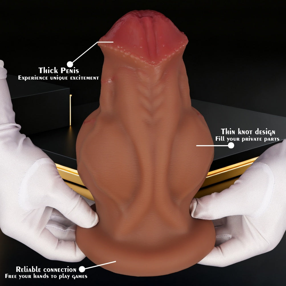 Knotted Fist Dildo – Platinum Silicone Huge Knot Dildo for Heavy Fetish & Size Play | Domlust
