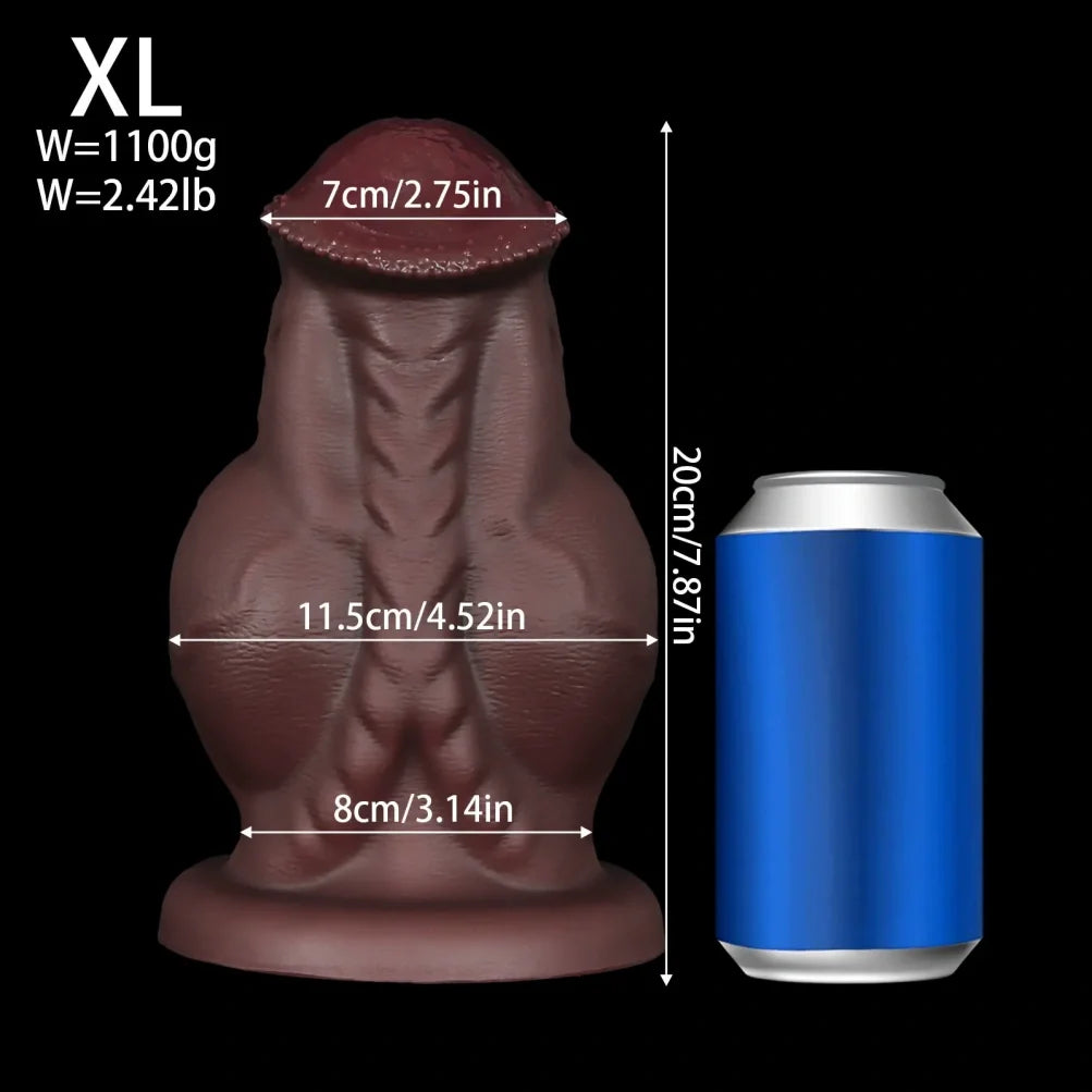 Knotted Fist Dildo – Platinum Silicone Huge Knot Dildo for Heavy Fetish & Size Play | Domlust
