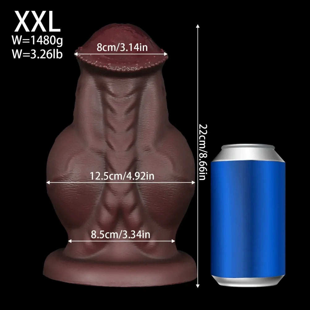 Knotted Fist Dildo – Platinum Silicone Huge Knot Dildo for Heavy Fetish & Size Play | Domlust