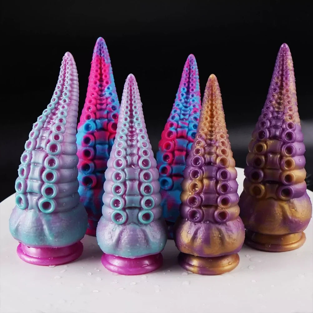Octopus Tentacle Dildo – Platinum Silicone Sucker Texture Fantasy Toy | Domlust