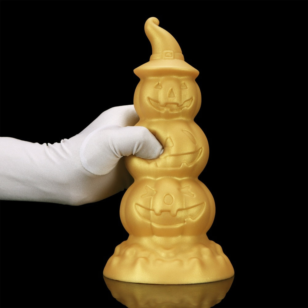 Fantasy Pumpkin Dildo – Platinum Silicone Anal Beads & Gradual Expansion Toy | Domlust