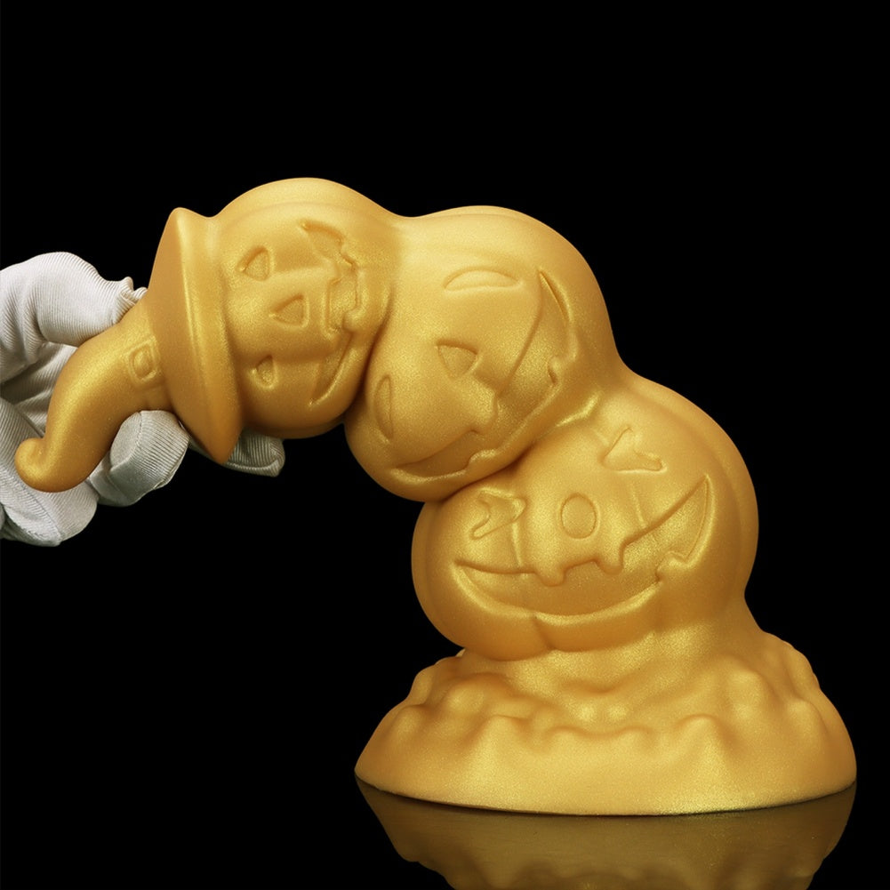 Fantasy Pumpkin Dildo – Platinum Silicone Anal Beads & Gradual Expansion Toy | Domlust