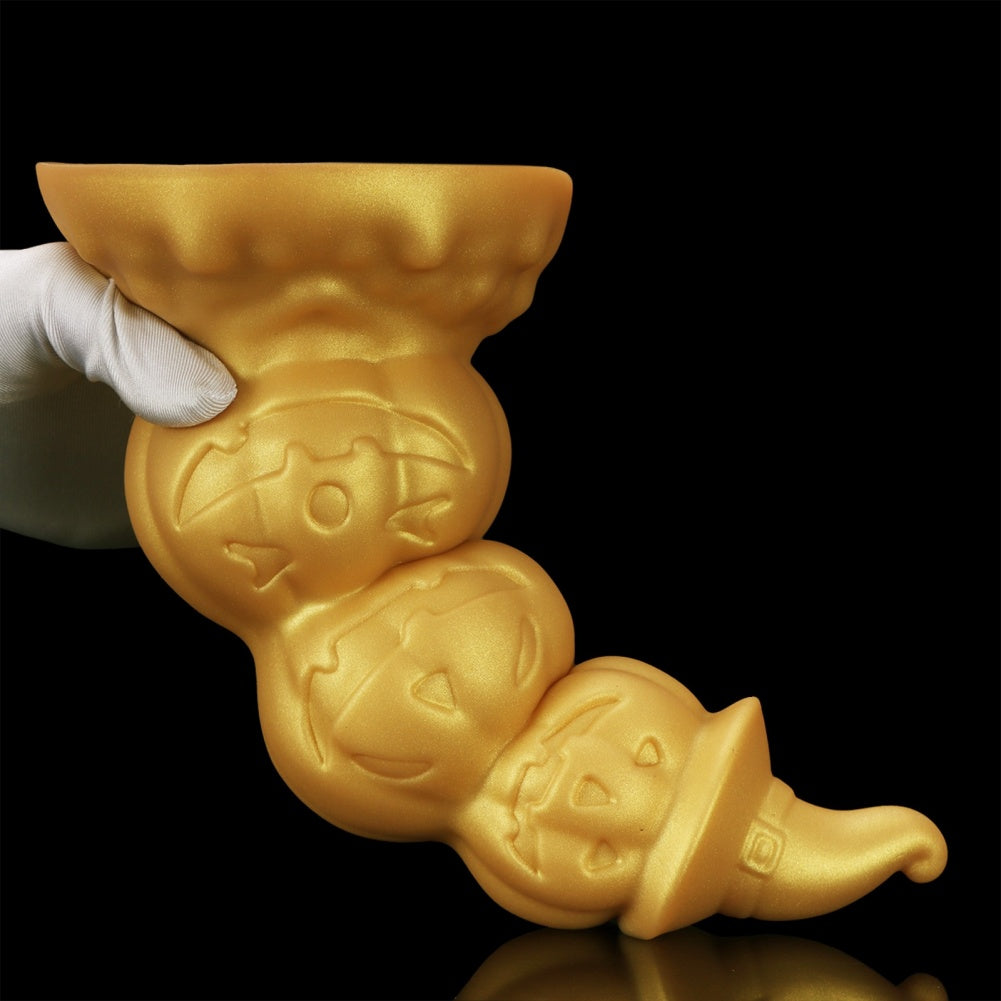 Fantasy Pumpkin Dildo – Platinum Silicone Anal Beads & Gradual Expansion Toy | Domlust