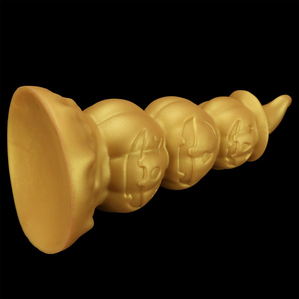 Fantasy Pumpkin Dildo – Platinum Silicone Anal Beads & Gradual Expansion Toy | Domlust